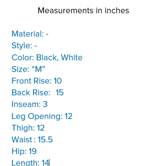 USED Epique Moi Short Shorts Black/White Size M - Picture 4 of 5